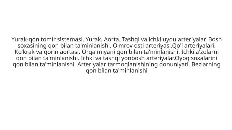 Qontomirlar tizimi haqidagi ilm-angiologiya