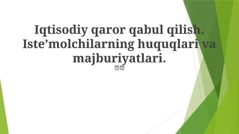 Iqtisodiy qaror qabul qilish