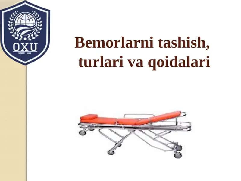 Bemorlarni transportirovka qilish