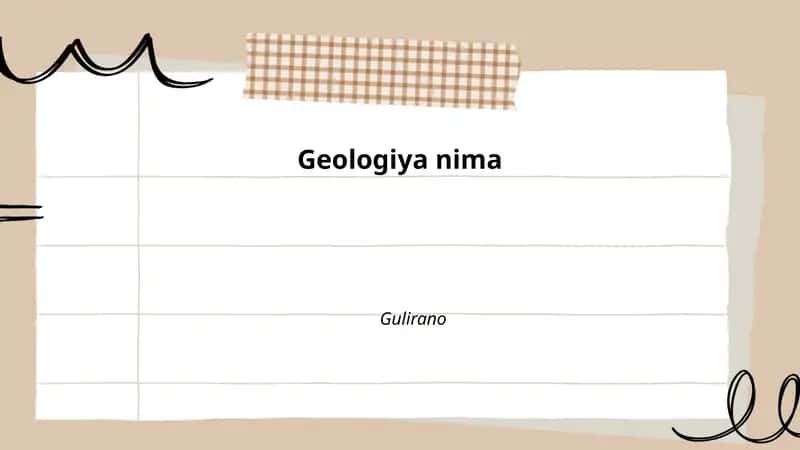 Geologiya nima