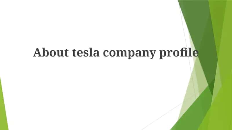Tesla Company Profile