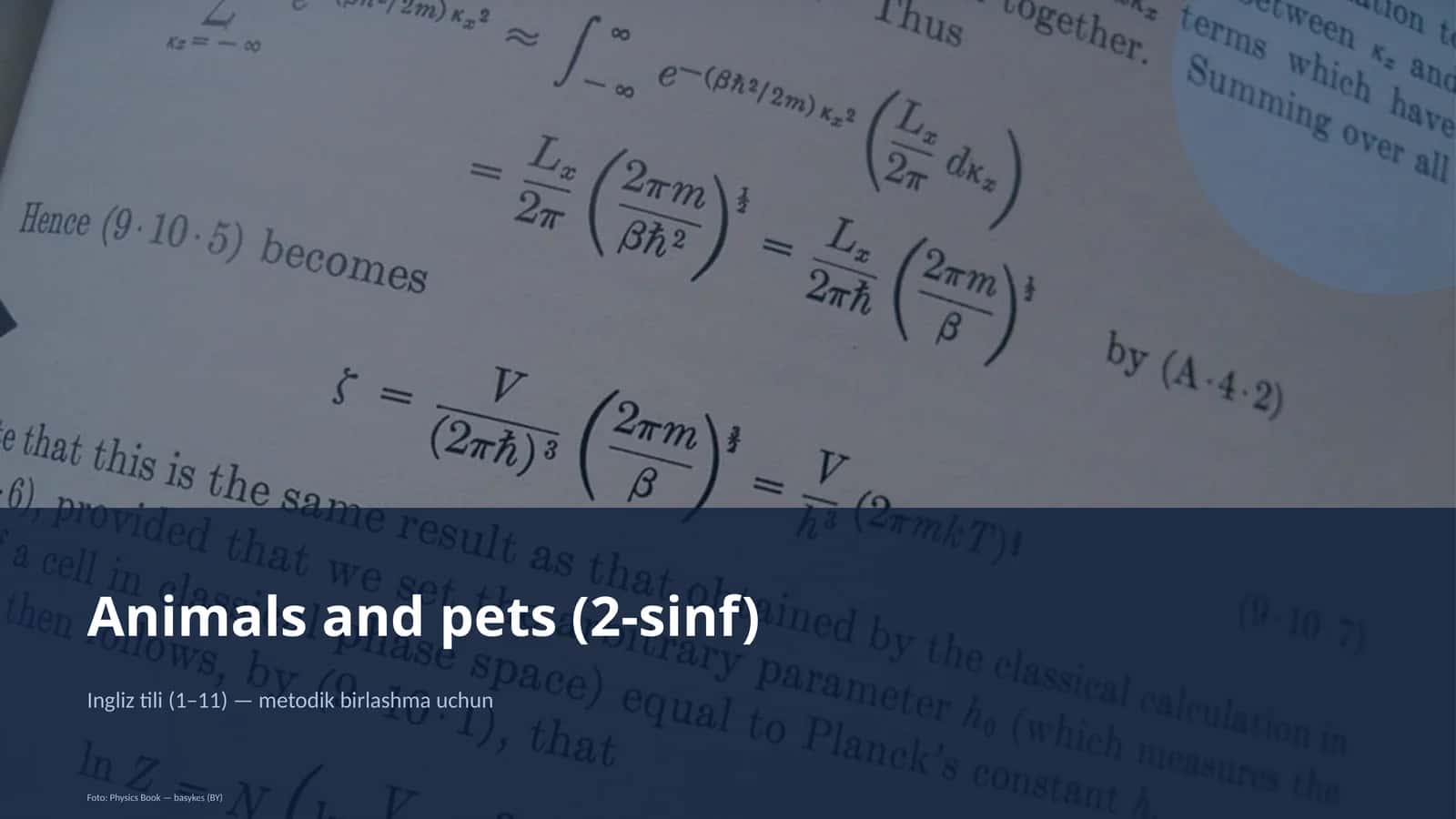 Animals and pets (2-sinf)