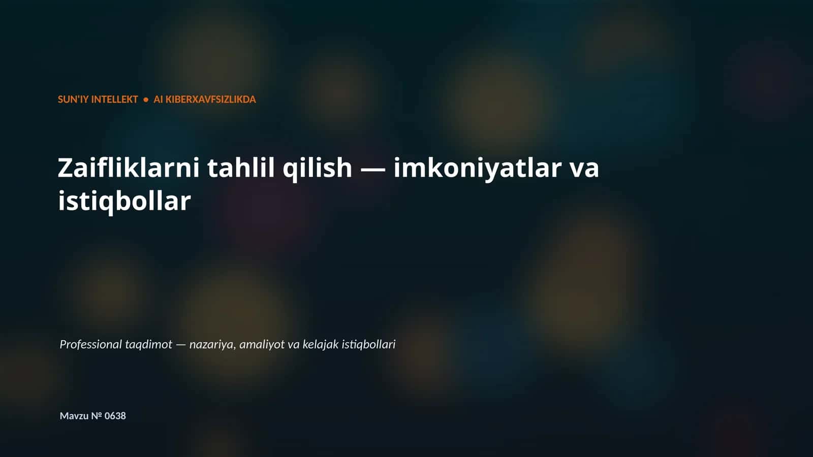 Professional taqdimot — nazariya, amaliyot va kelajak istiqbollari