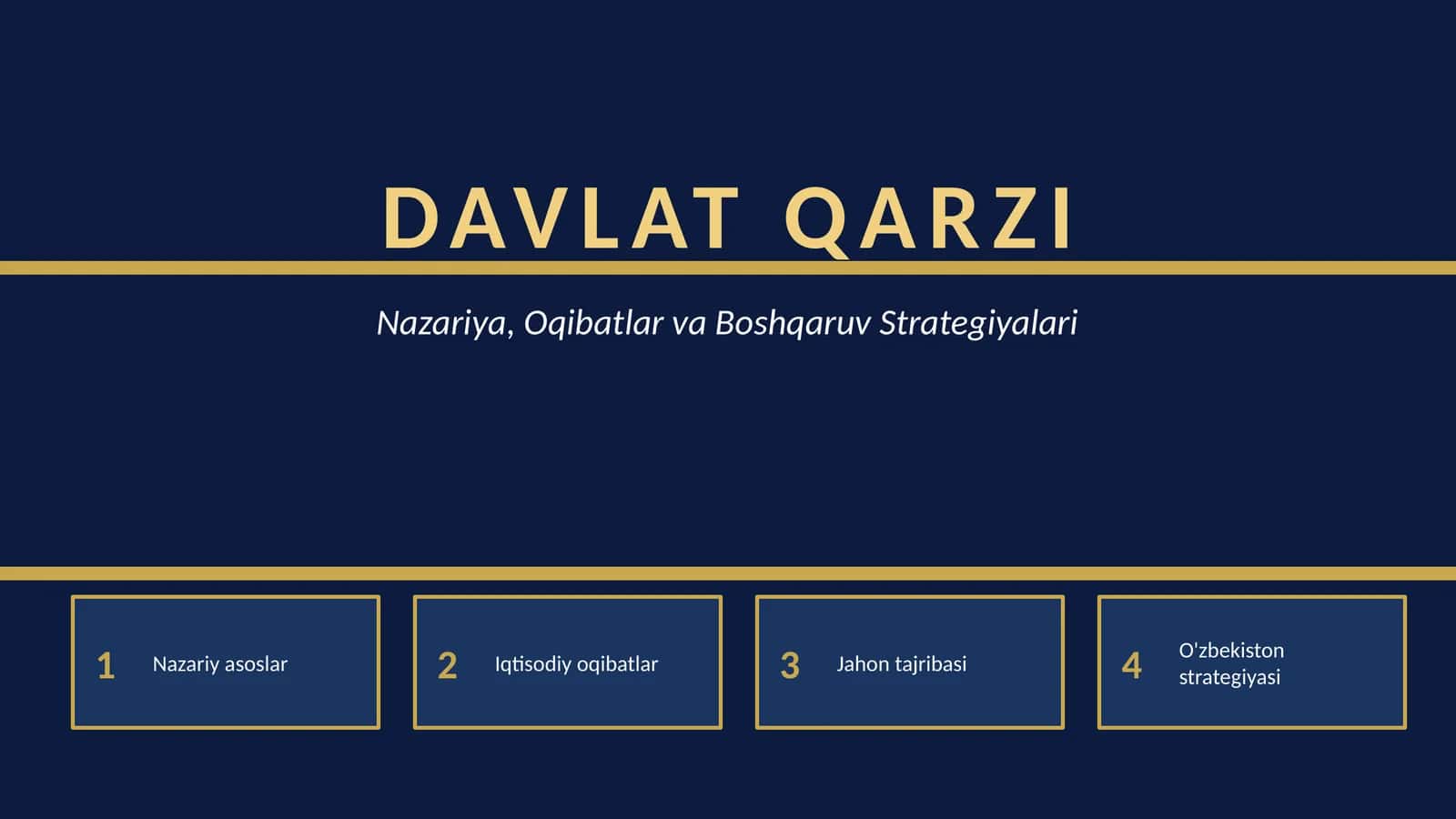 DAVLAT QARZI