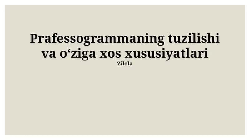 Kasbiy dasturlash