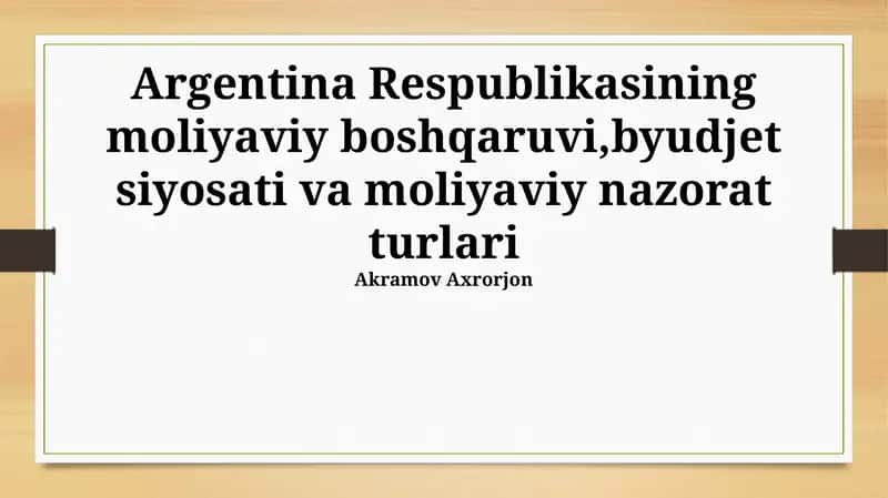 Moliya Nazoratining Turlari