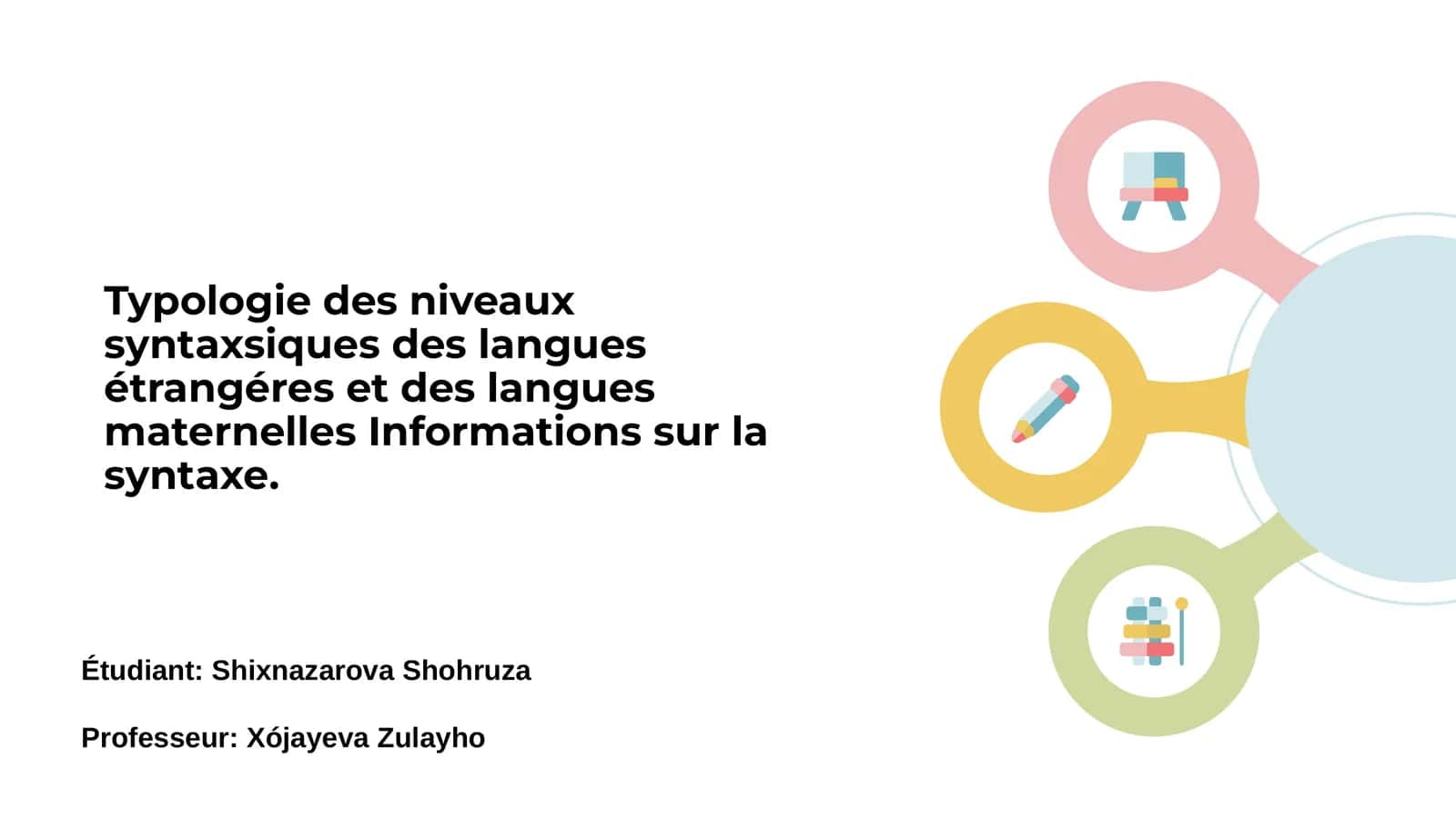 Typologie des niveaux syntaxsiques des langues étrangéres et des langues maternelles