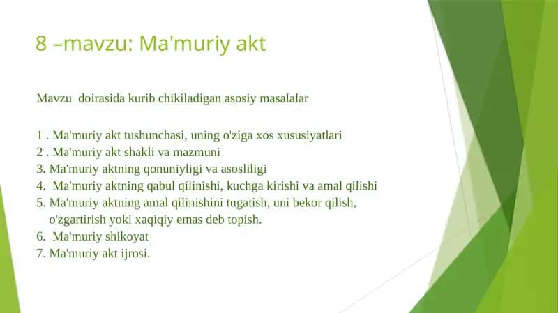 Ma'muriy akt taqdimot