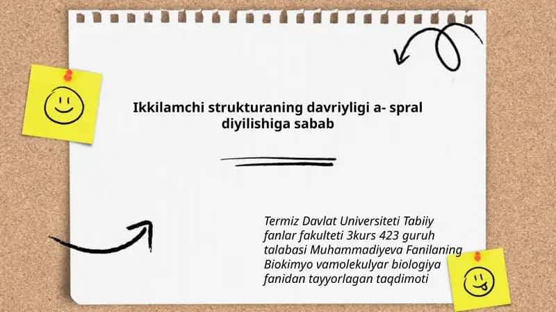 Biokimyo va molekulyar biologiya fanidan tayyorlagan taqdimot