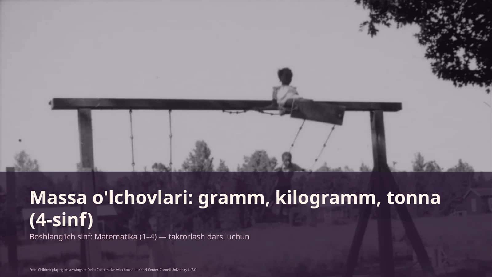 Boshlang'ich sinf: Matematika (1–4) — takrorlash darsi uchun