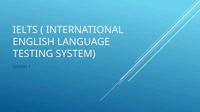 IELTS Lesson 1