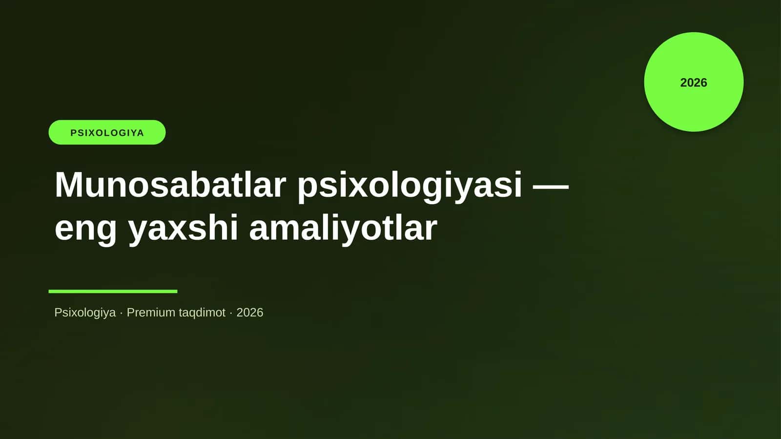Munosabatlar psixologiyasi — eng yaxshi amaliyotlar