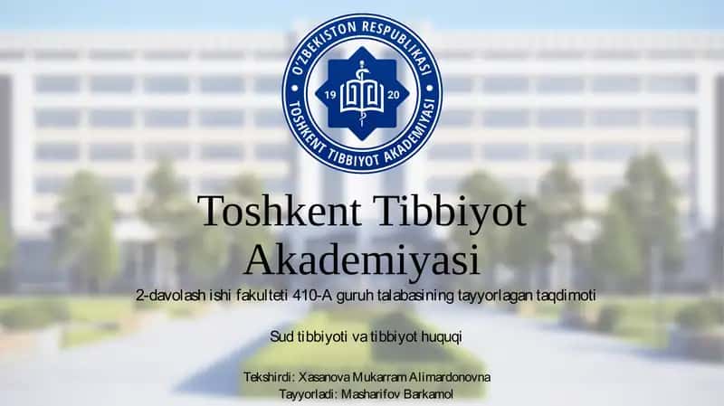 Toshkent Tibbiyot Akademiyasi