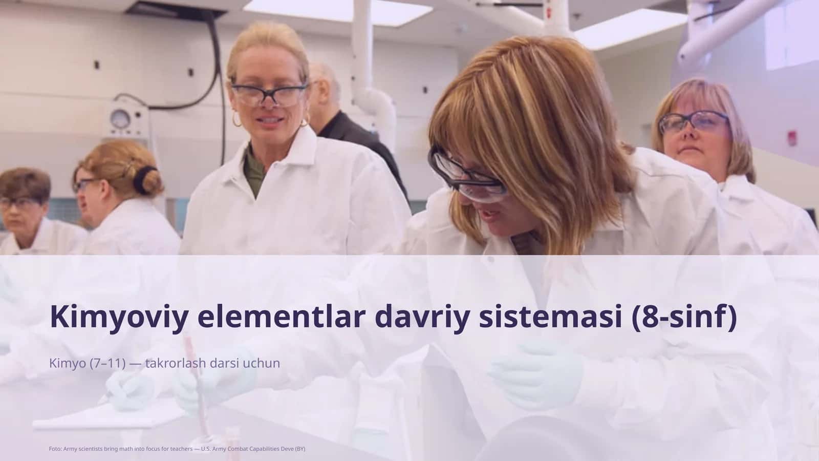 Kimyoviy elementlar davriy sistemasi (8-sinf)