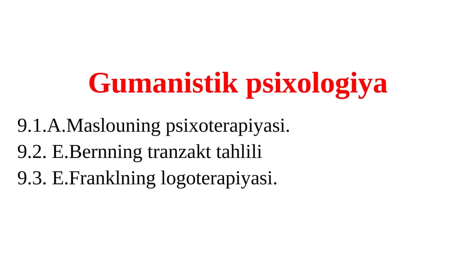 Gumanistik psixologiya