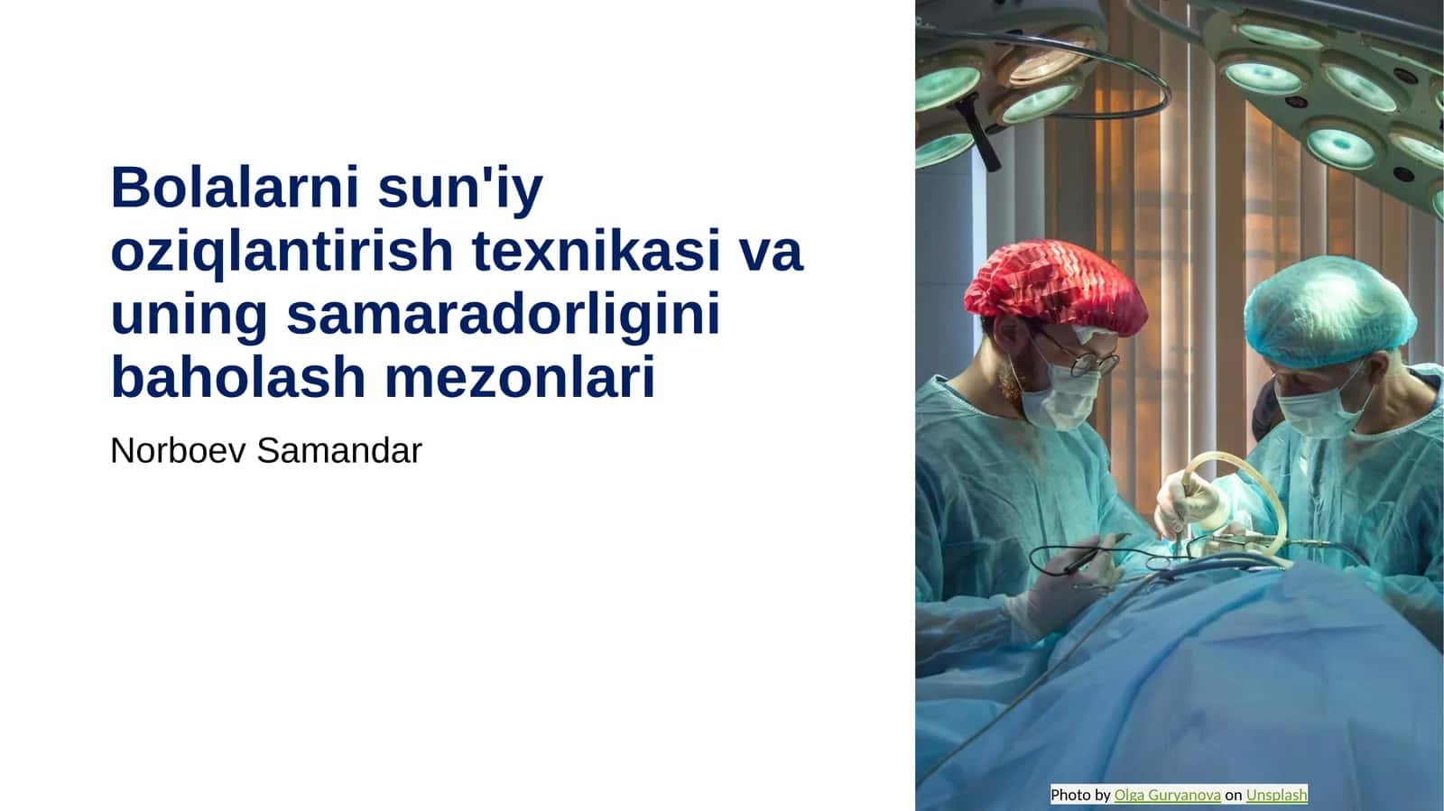 Bolalarni sunʼiy oziqlantirish texnikasi
