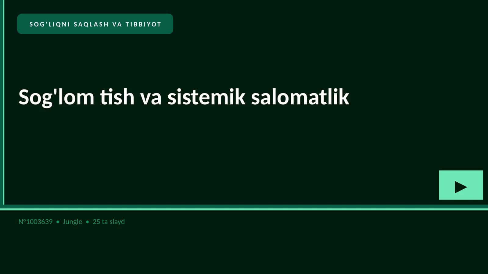 Sog'lom tish va sistemik salomatlik