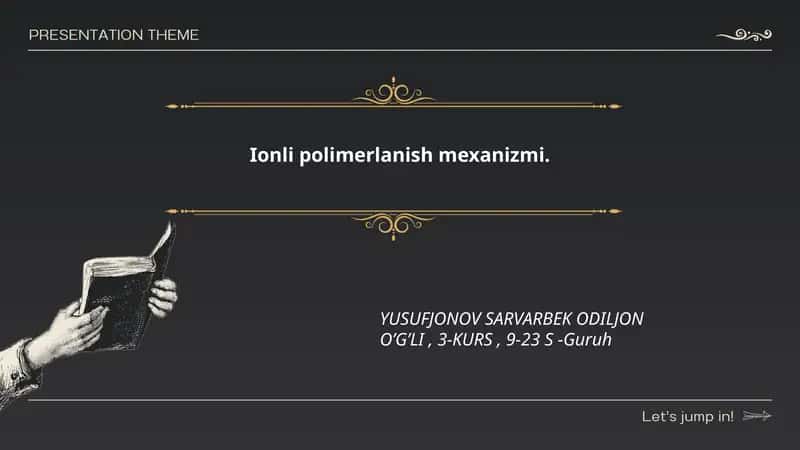 Kationik ionli polimerlanish mexanizmi