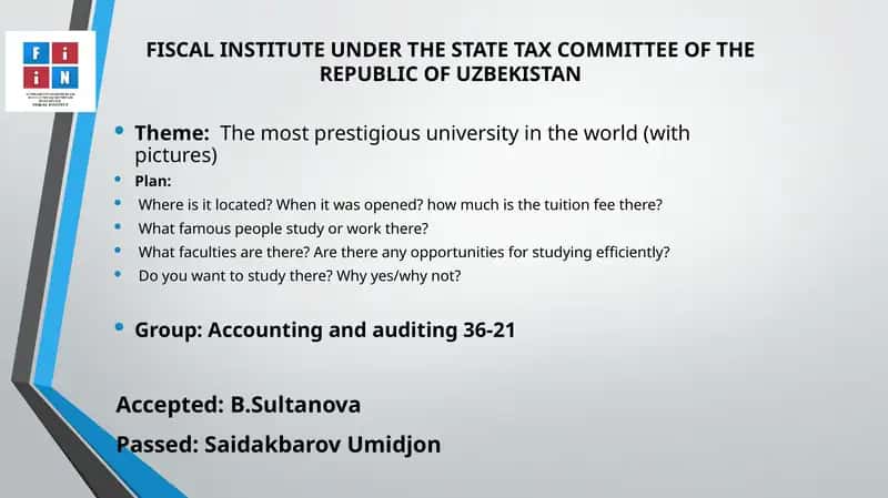 The most prestigious university in the world