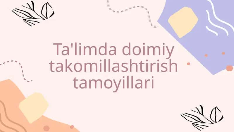 Doimiy takomillashtirish tamoyillari