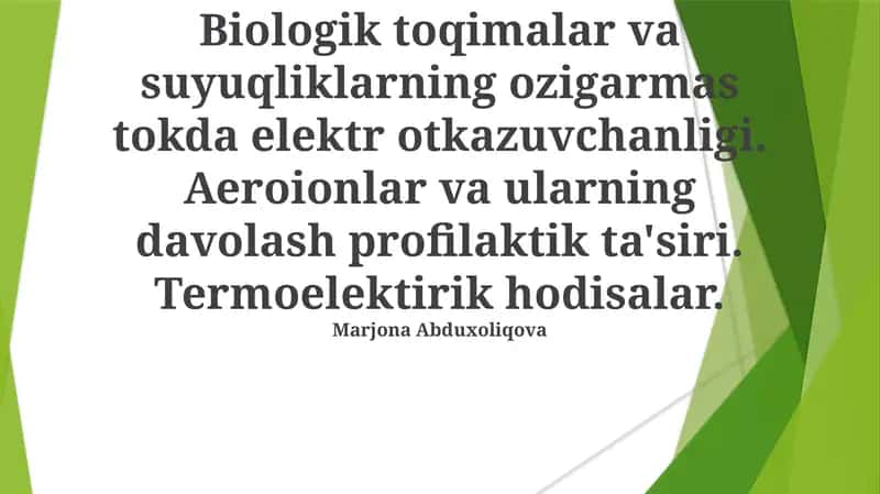 Termoelektrik Hodisalar