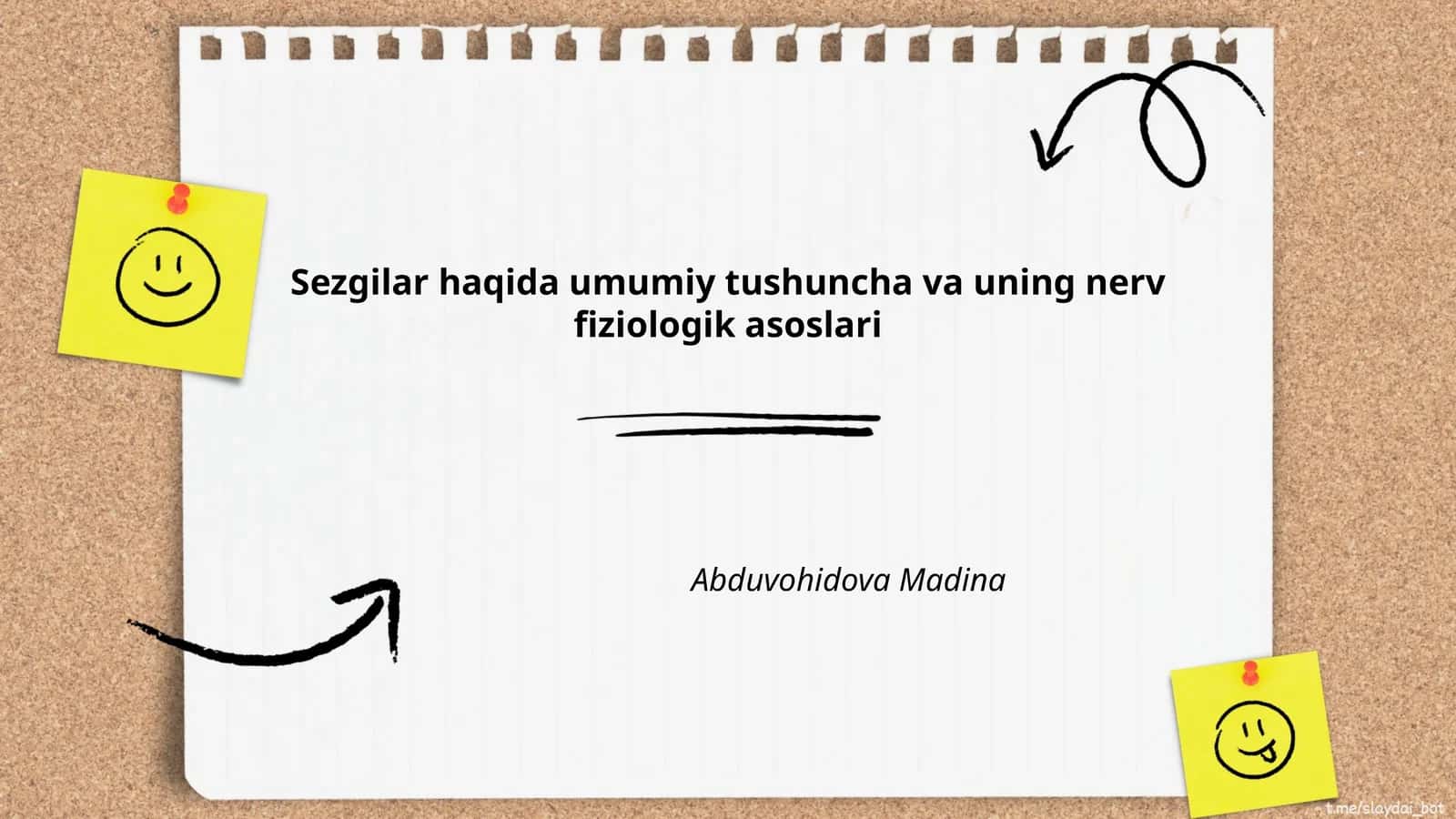 Sezgilar haqida umumiy tushuncha va uning nerv fiziologik asoslari