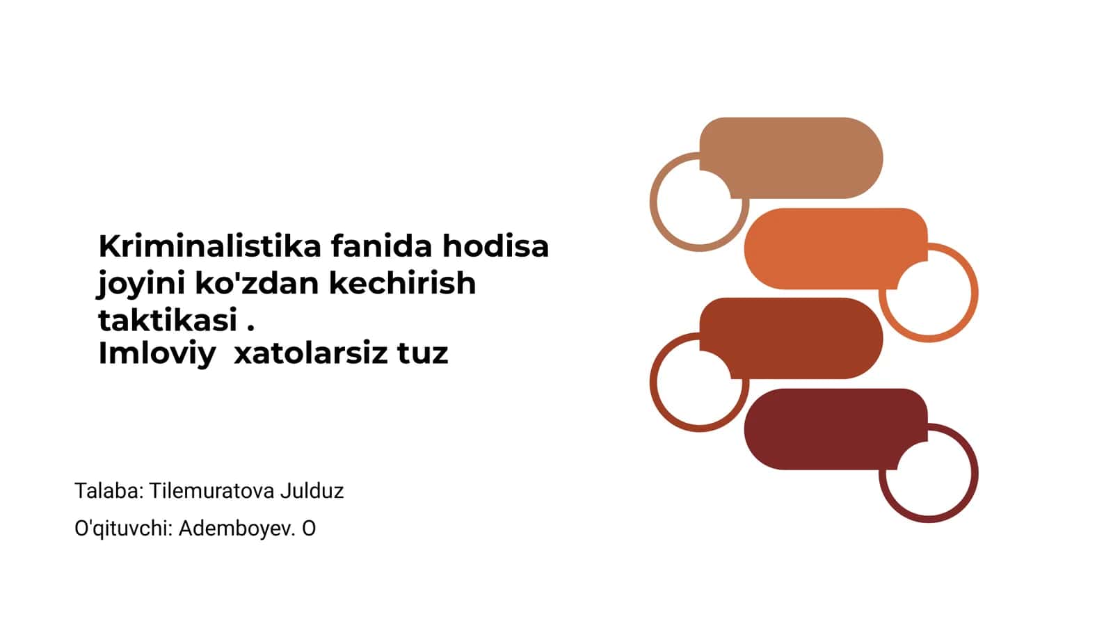 Kriminalistika fanida hodisa joyini ko'zdan kechirish taktikasi
