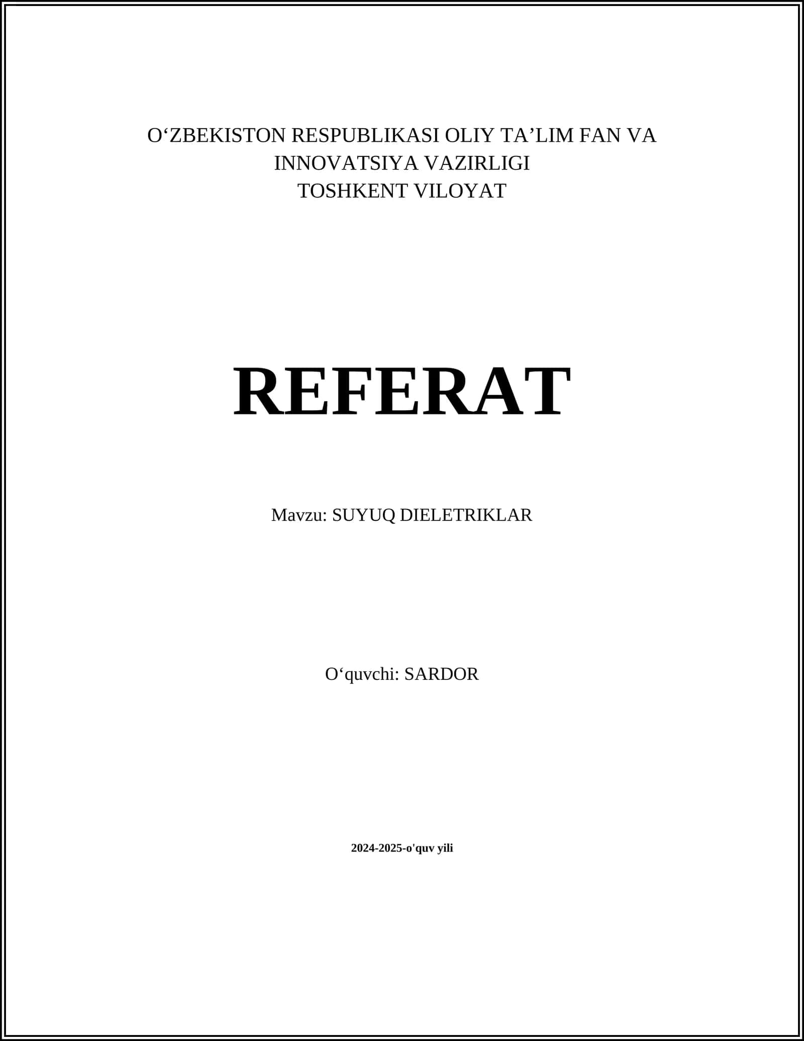 SUYUQ DIELETRIKLAR