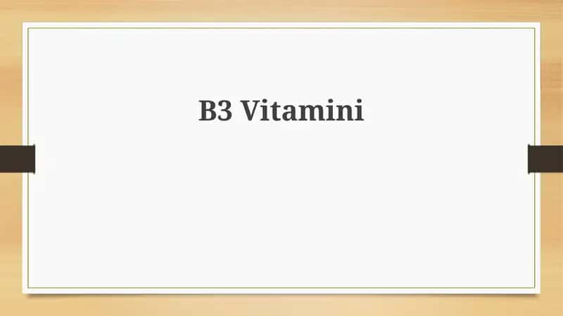B3 Vitamini