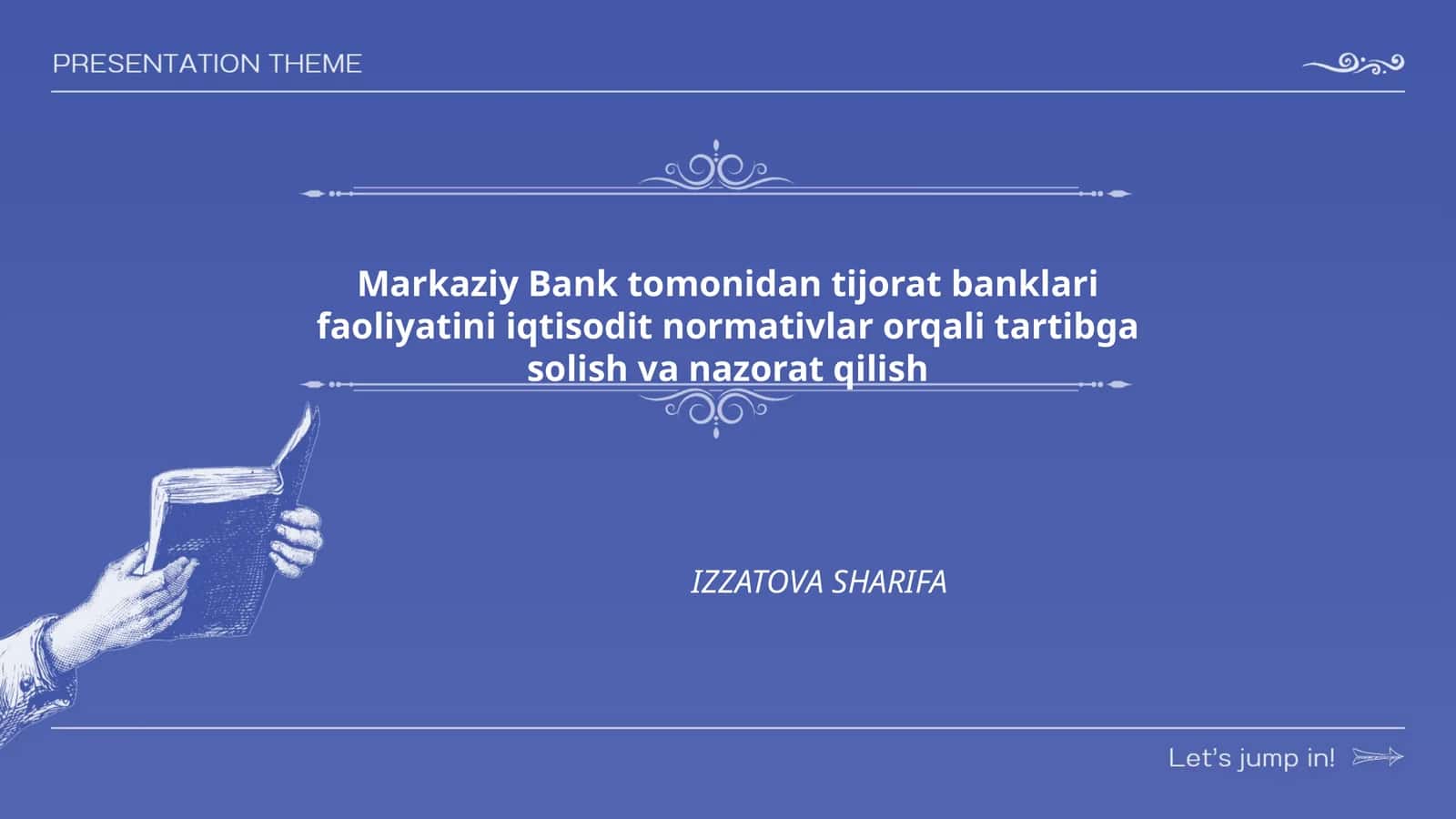 Markaziy Bank tomonidan tijorat banklari faoliyatini iqtisodit normativlar orqali tartibga solish