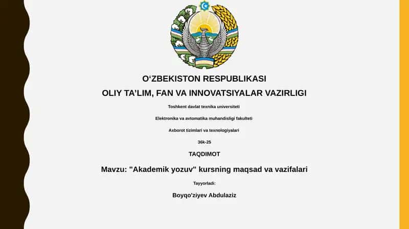 "Akademik yozuv" kursi
