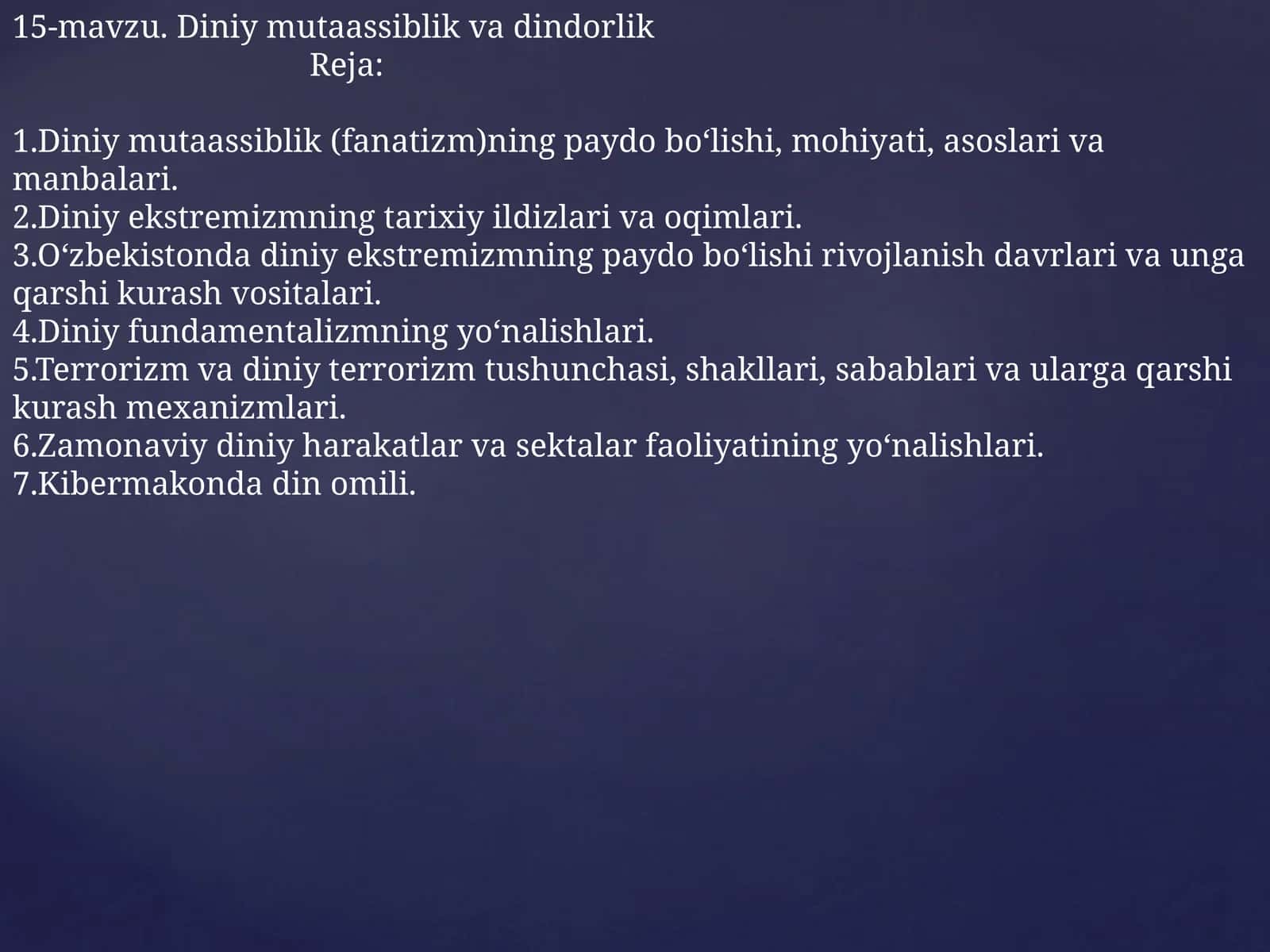 Diniy mutaassiblik va dindorlik