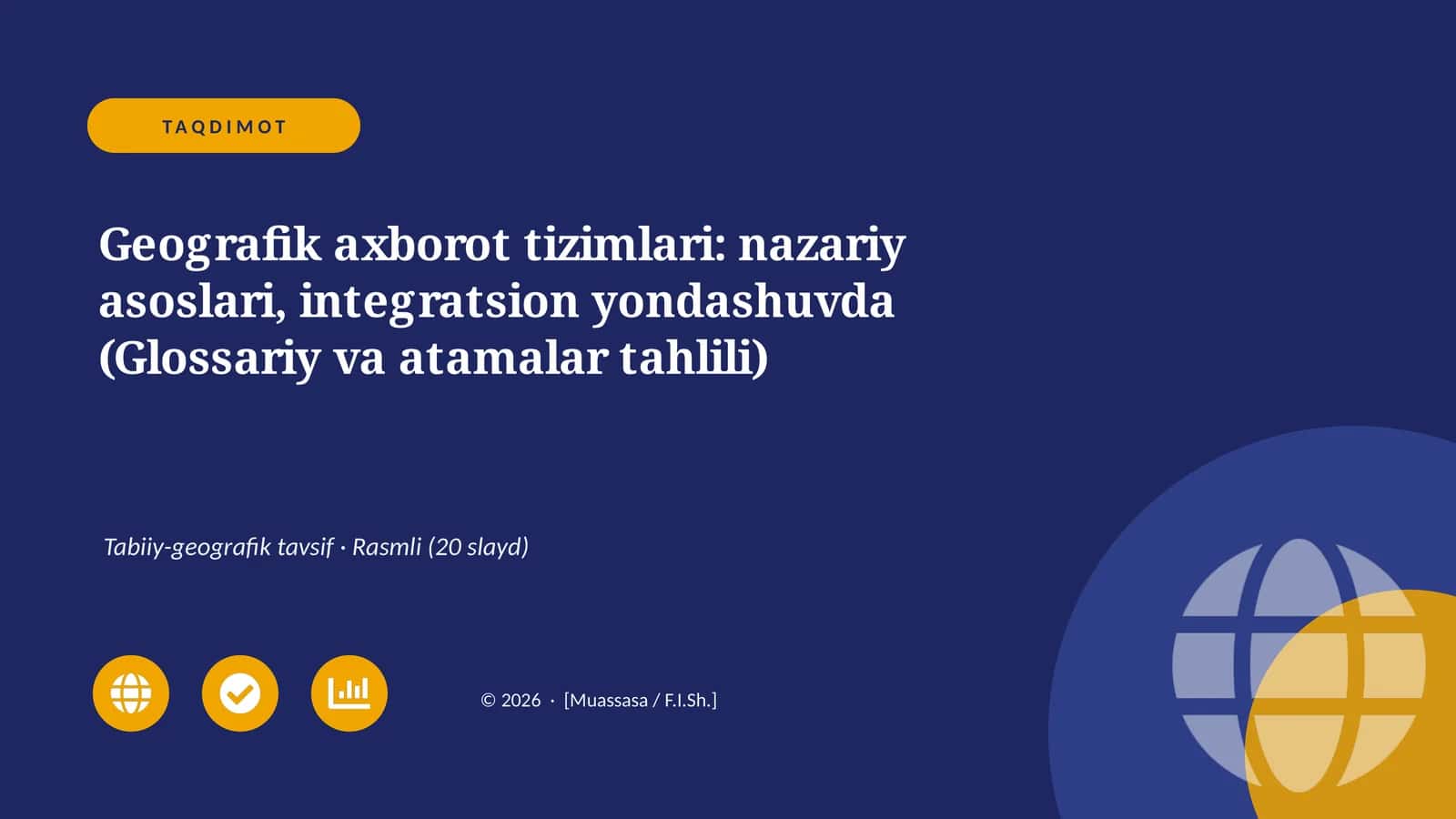 Geografik axborot tizimlari: nazariy asoslari, integratsion yondashuvda (Glossariy va atamalar tahlili)