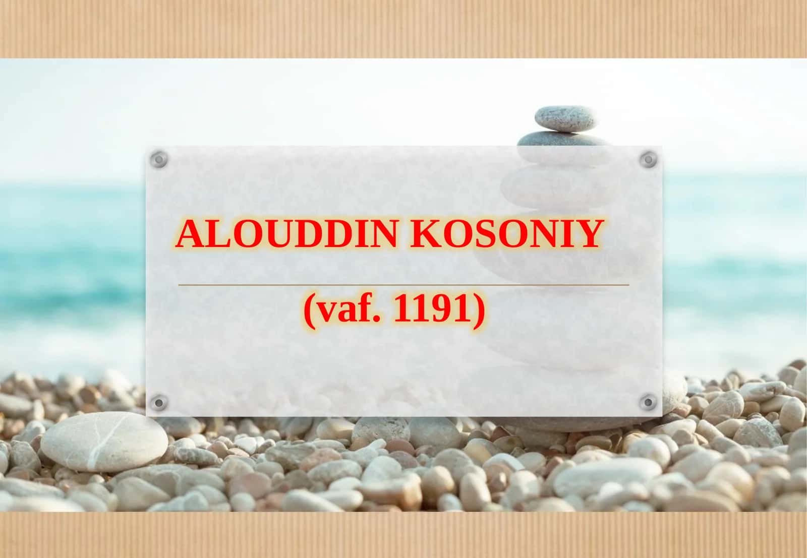 ALOUDDIN KOSONIY