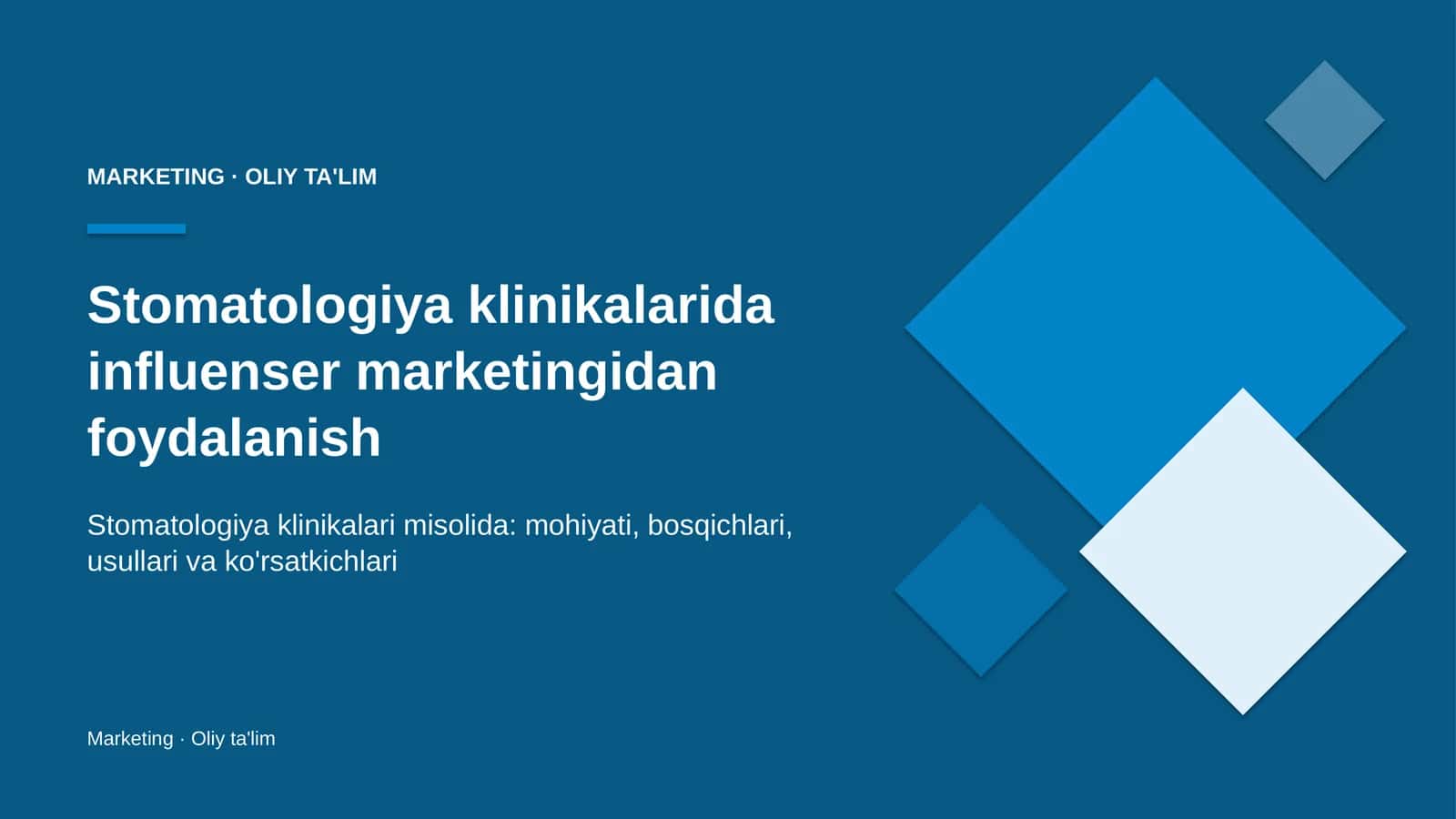 stomatologiya klinikalarida influenser marketingidan foydalanish 3866