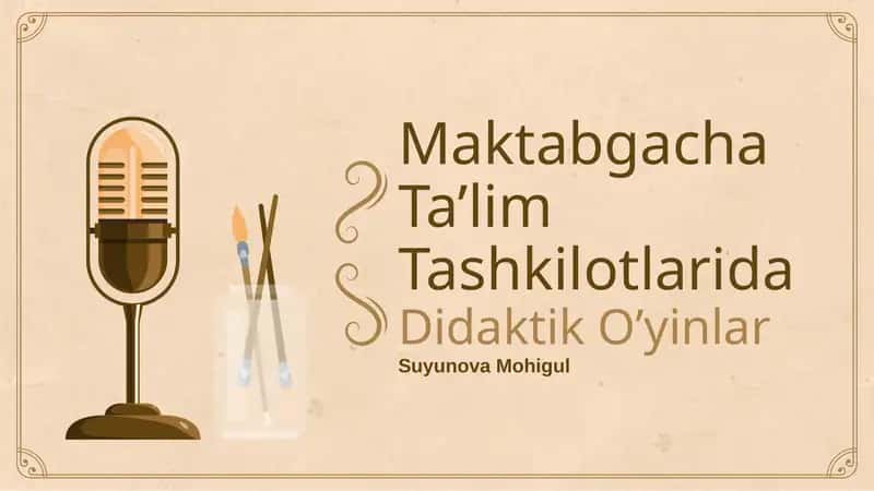 Musiqali didaktik o‘yinlar