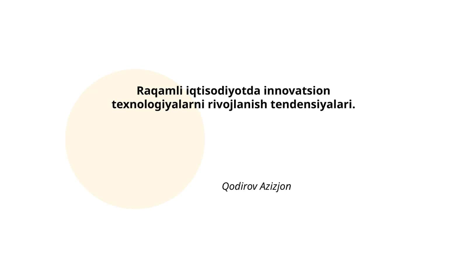 Sun'iy intellekt va mashinaviy o'qitish