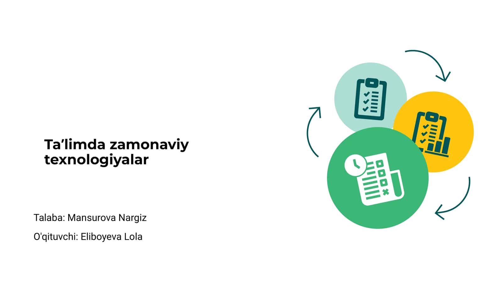 Taʼlimda zamonaviy texnologiyalar