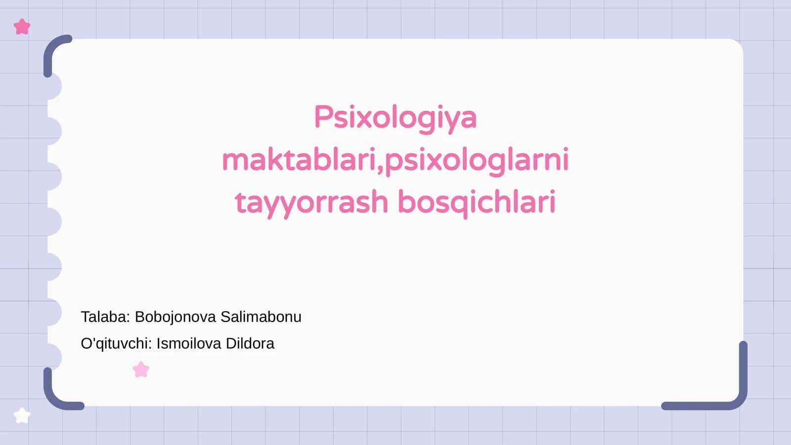 Psixologiya maktablari, psixologlarni tayyorrash bosqichlari