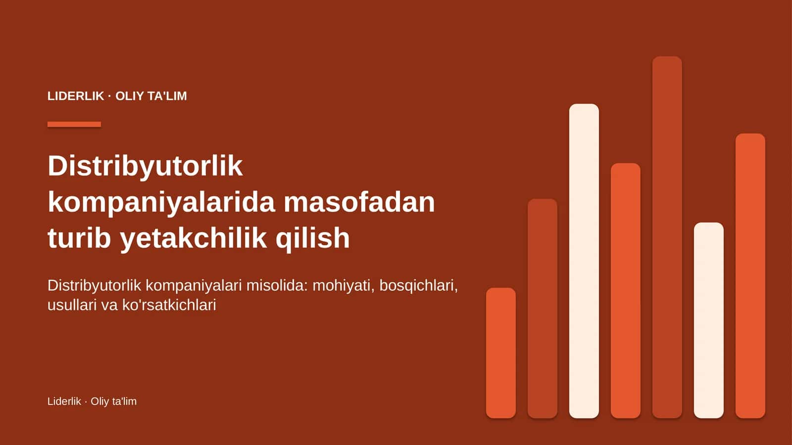 Distribyutorlik kompaniyalarida masofadan turib yetakchilik qilish