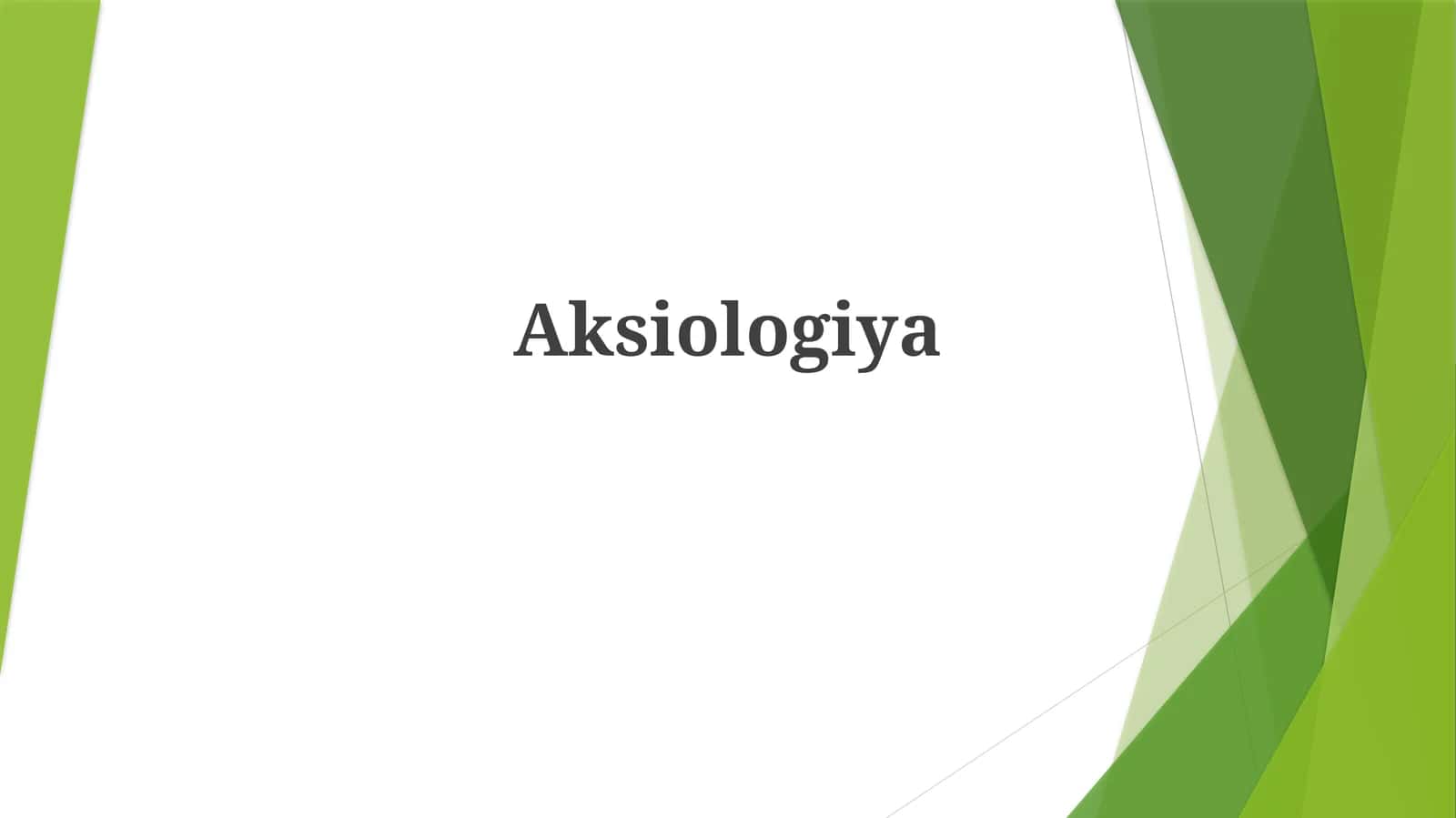 Aksiologiya