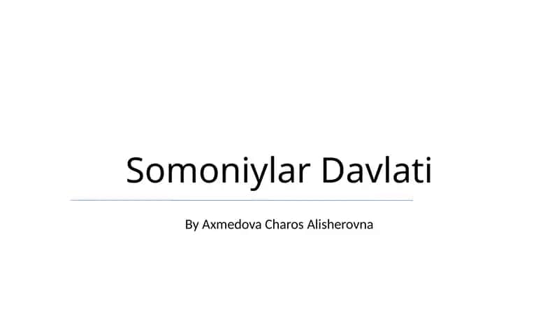 Somoniylar Davlati