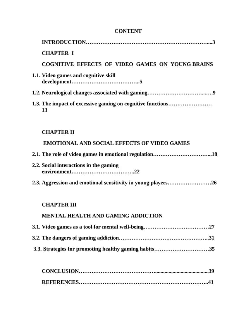 Video Games and Their Effects on Young Brains