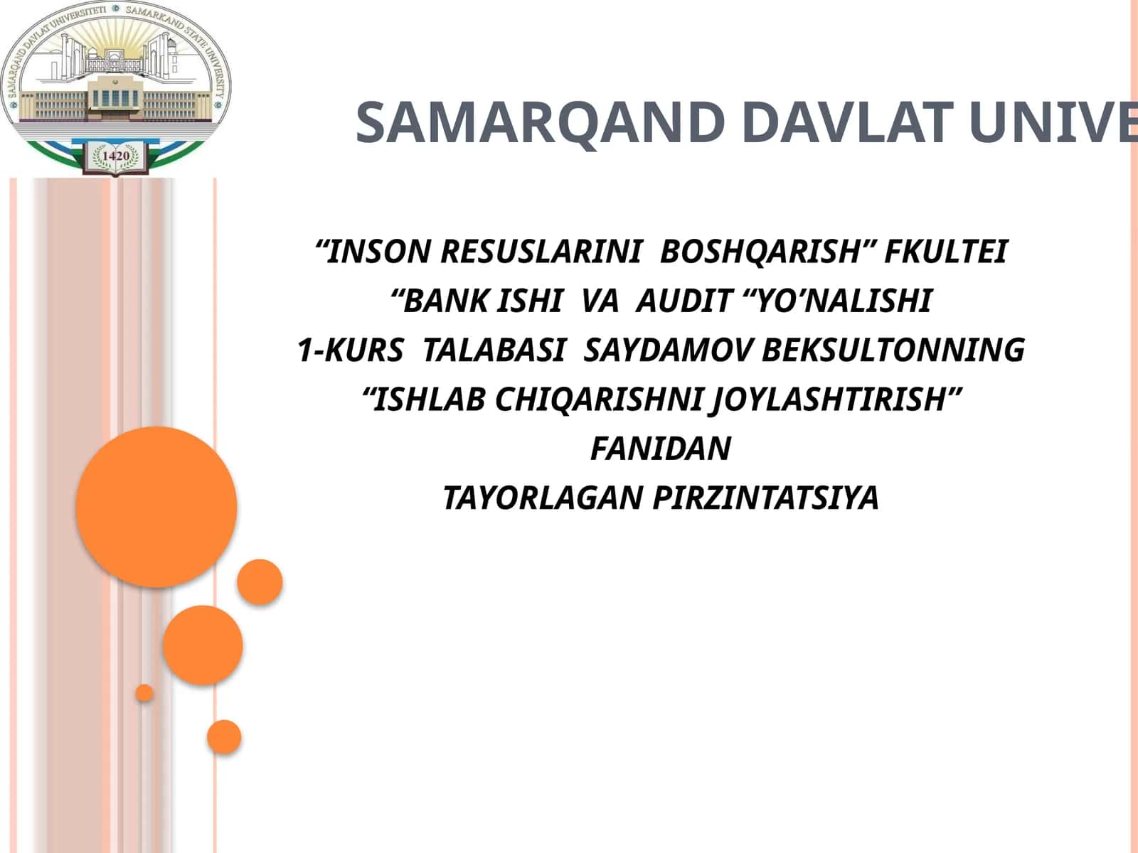 SANOATNING HUDUDIY TASHKILQILISH OMILLARI