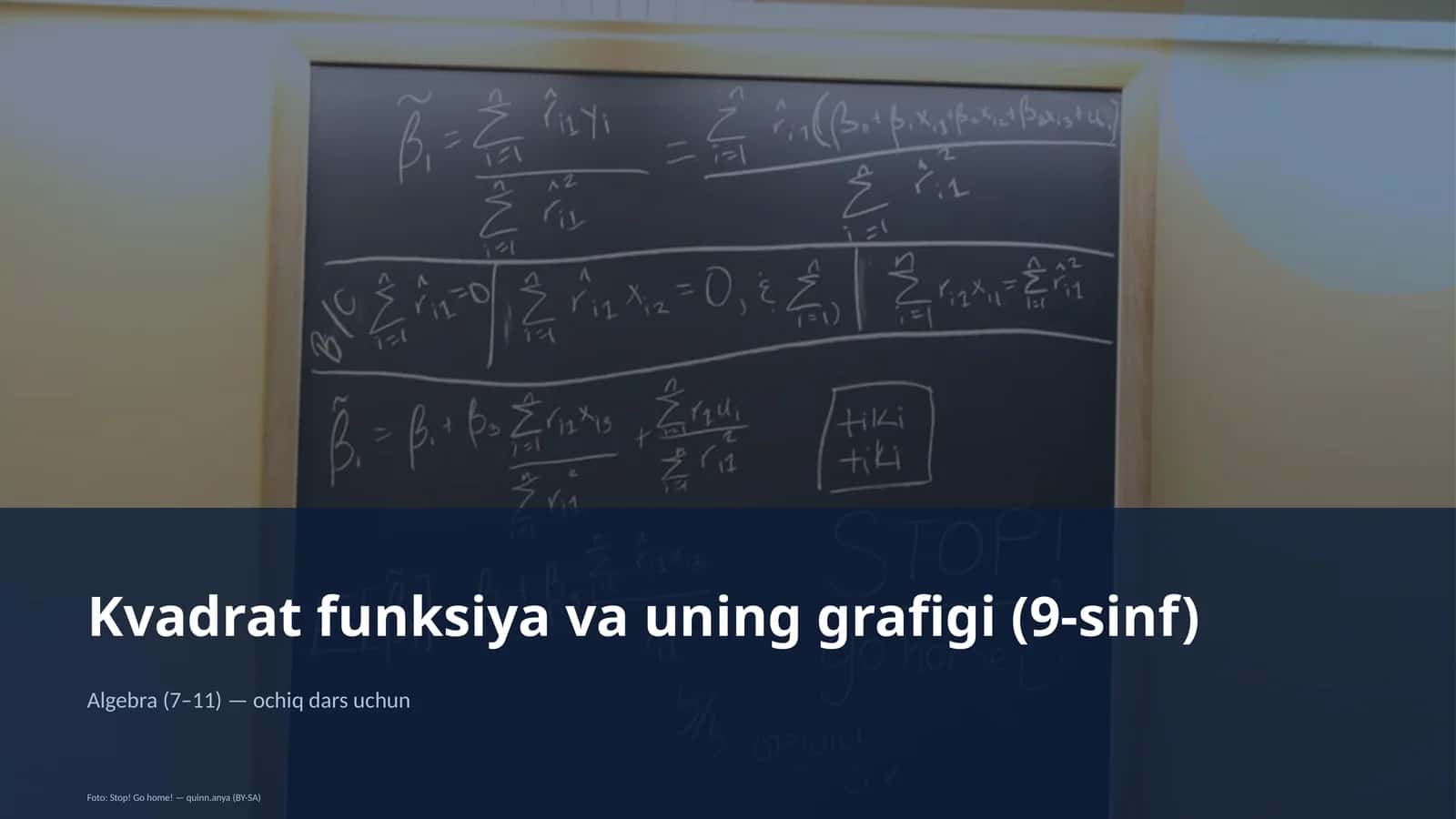 Kvadrat funksiya va uning grafigi (9-sinf)
