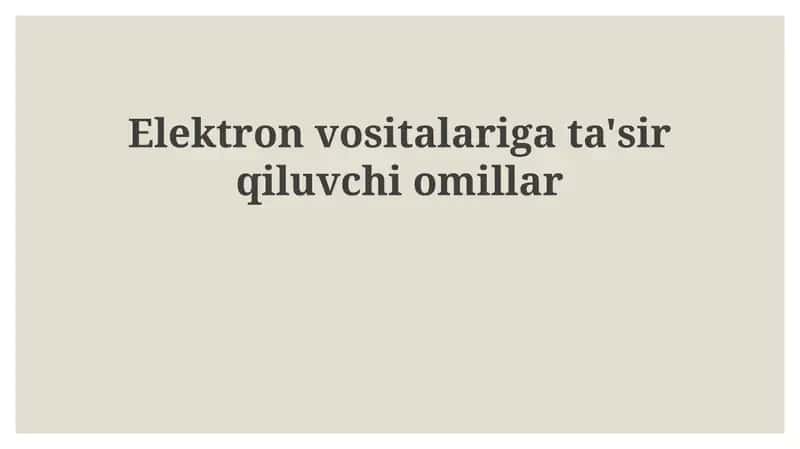 Elektron qurilmalar
