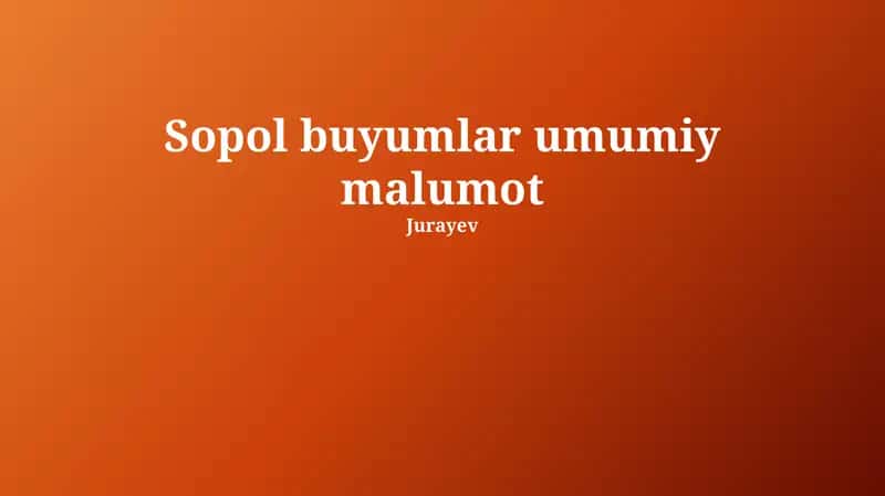 Iste'mol tovarlari turlari