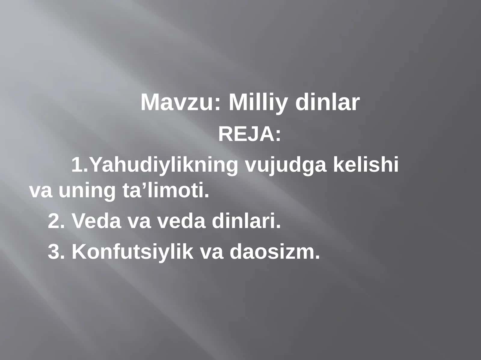 Yahudiylikning vujudga kelishi va uning ta'limoti