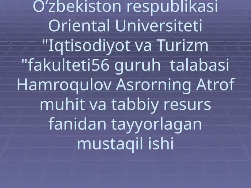 Iqlim o’zgarishlari va havoning global qizishi