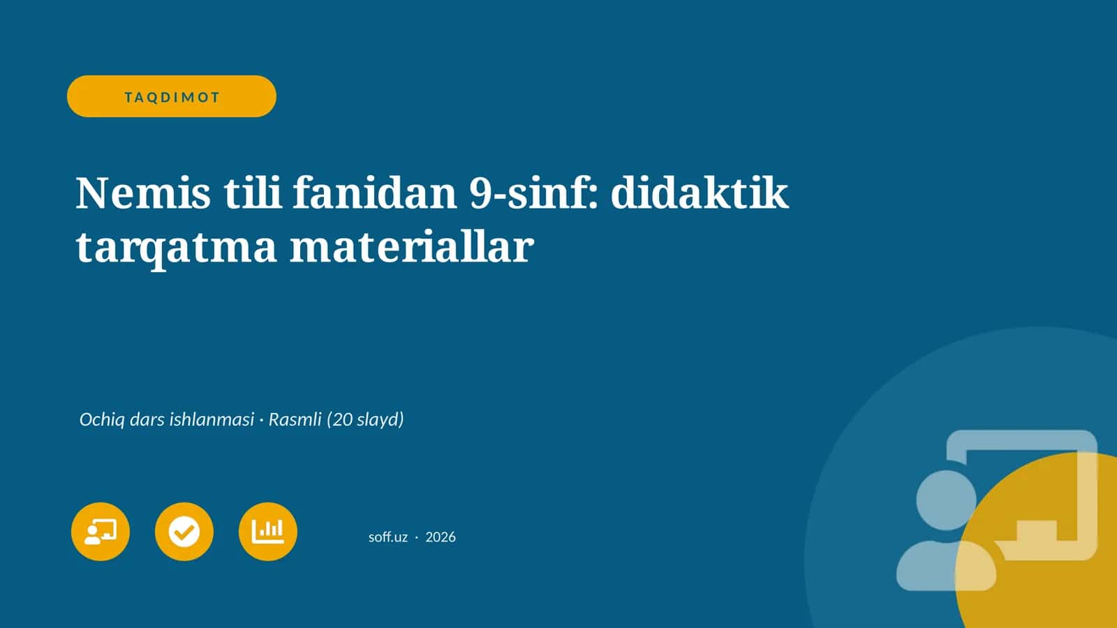 Nemis tili fanidan 9-sinf: didaktik tarqatma materiallar